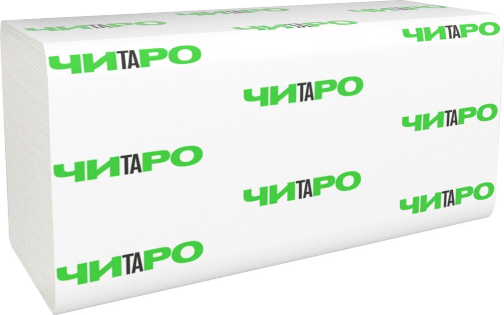 ЧИТАРО, Рушники паперові V-складання 1-шар., 250 арк., 21х21 см..відбілена макулатура